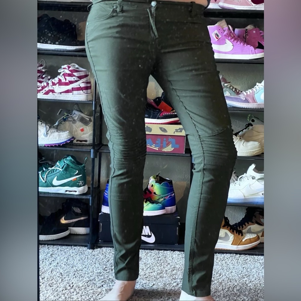 PrAna Womens Brenna Pants Size 8 Moto Skinny Stretch Midrise Outdoor  Green